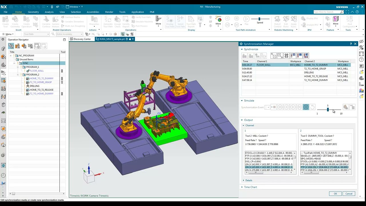 ์NX CAM 5Axis with Multi Kuka robot