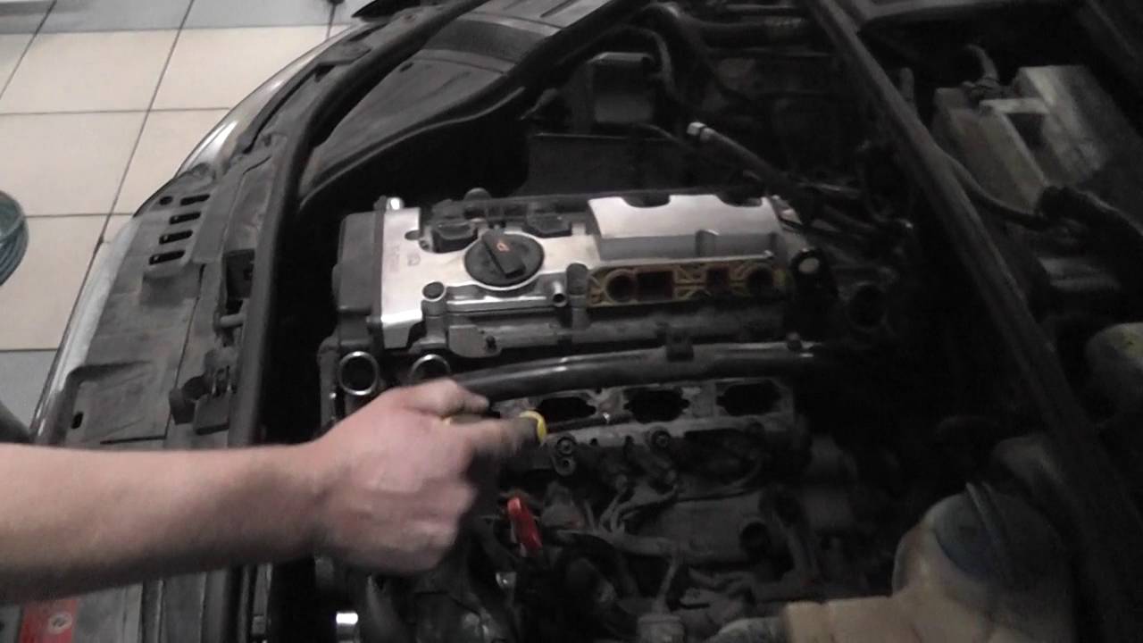 Троит двигатель Audi A4, диагностика и причины.