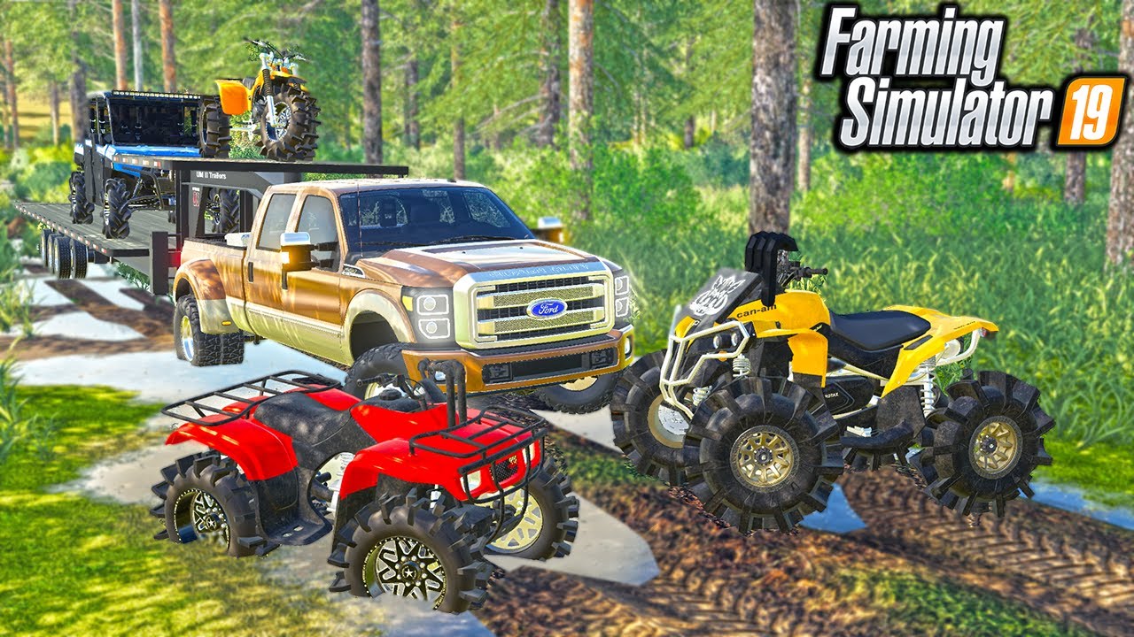 MUDDING WITH NEW ATV'S! (RENEGADE 1000 ON NATORS!) | (ROLEPLAY) FARMING SIMULATOR 2019
