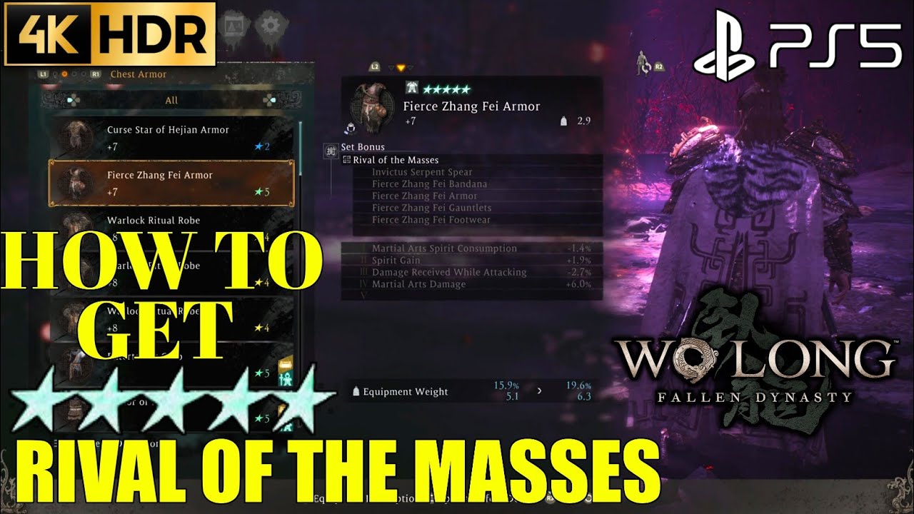 How to Get 5 Star Fierce Zhang Fei Armor WO LONG FALLEN DYNASTY 5 Star Rival of The Masses