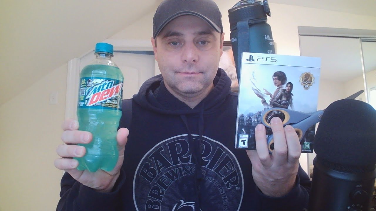 ASMR Drink Review Gum Chewing and Various Sounds