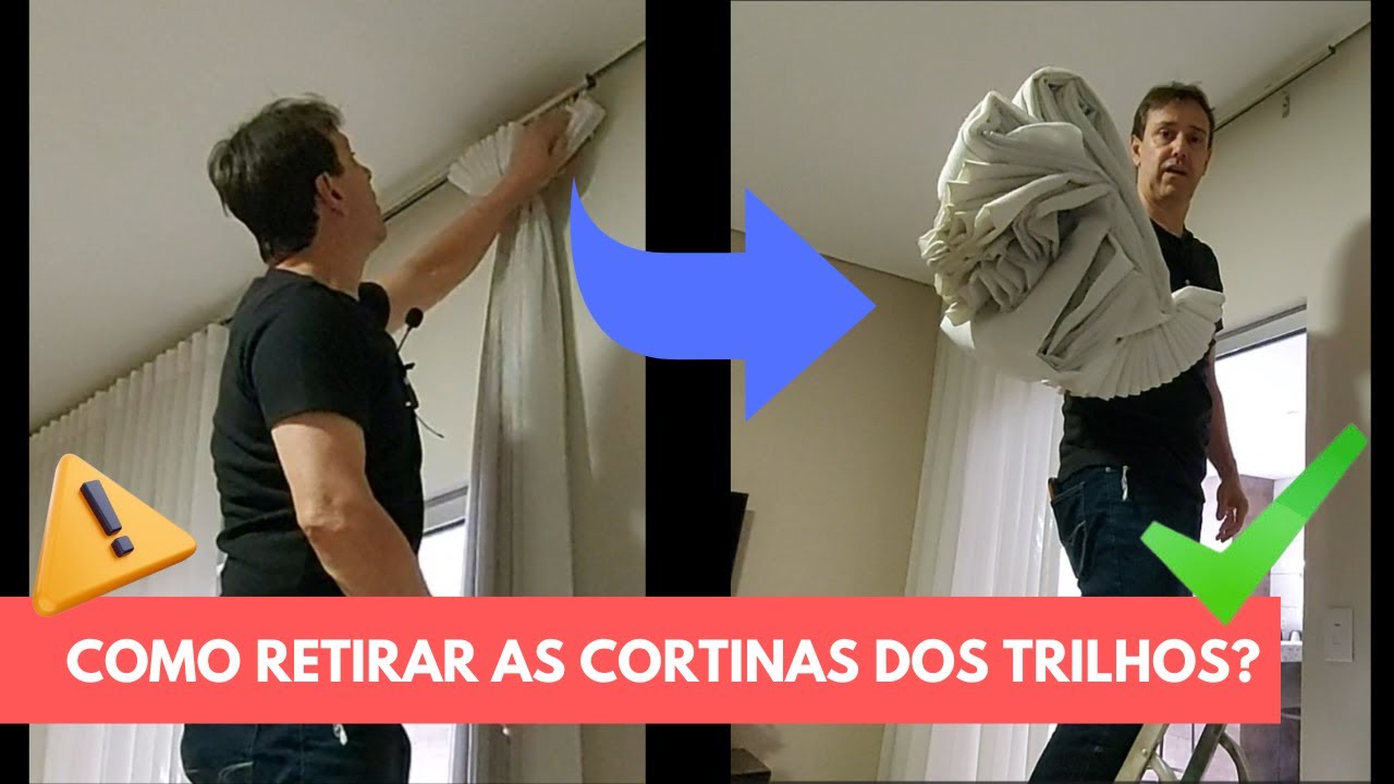 Como tirar Cortinas do Tubo Trilho Suiço?