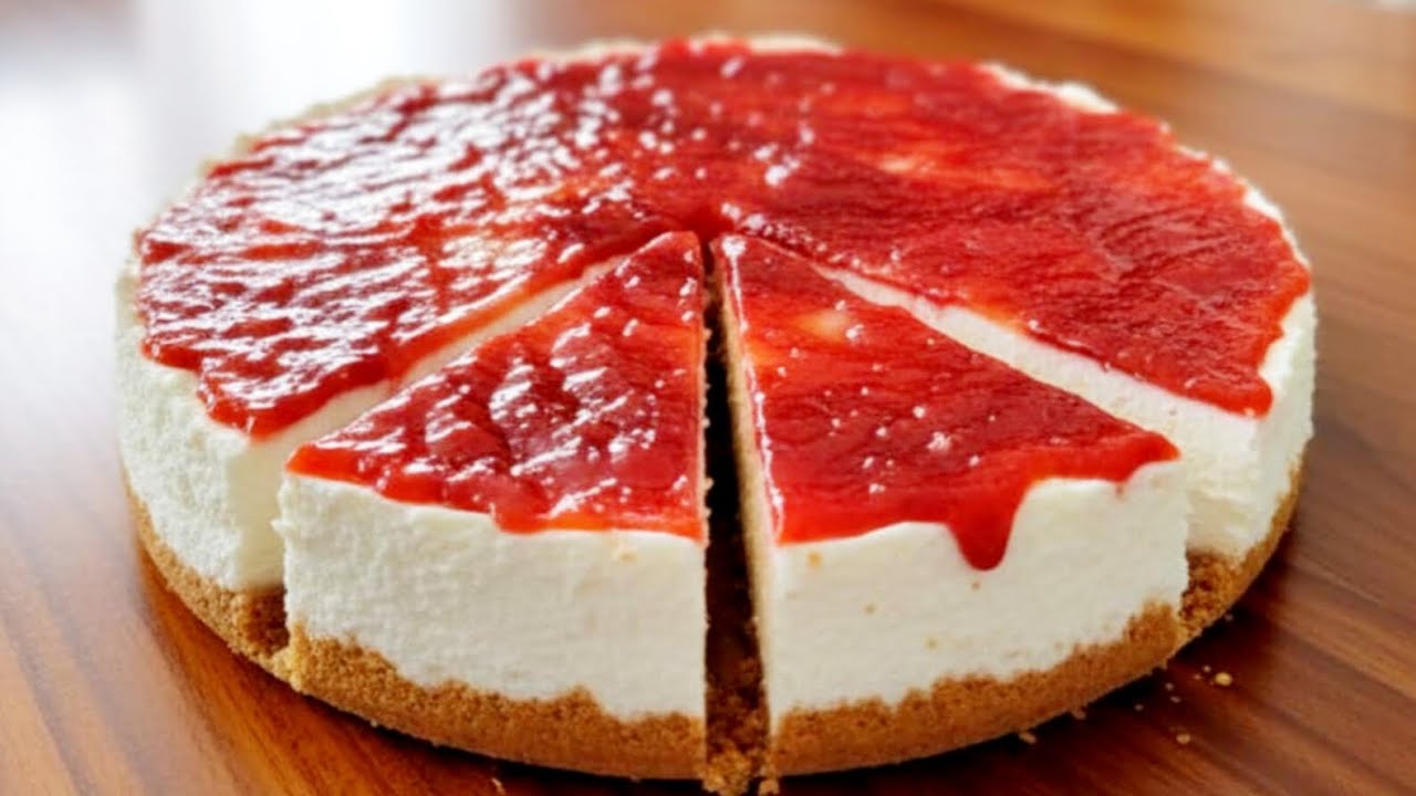 لو مفيش عندك قالب مخصوص للتشيز كيك ونفسك تعمليها يبقى الفيديو ليكي بدون فرن 🍰✨ في ١٠ دقايق بس 👌🏻✨