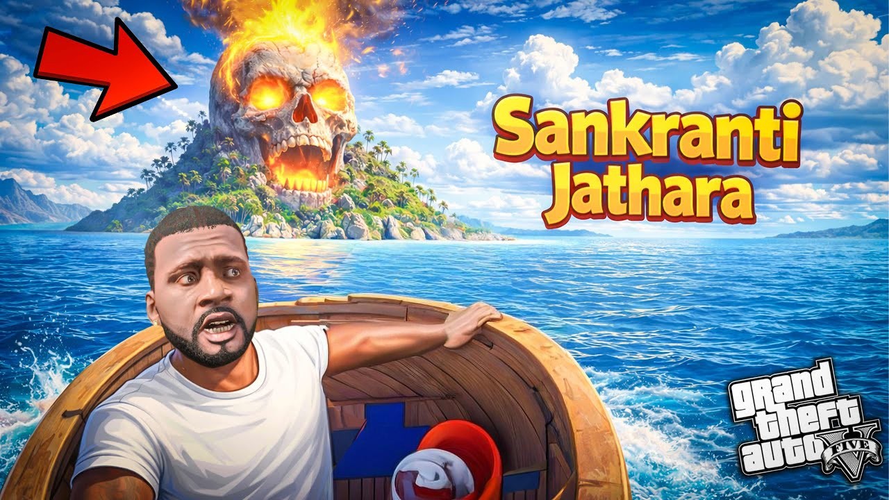 GTA 5 Telugu: Shinchan & Franklin Escape the Island? Sankranti Adventure! 🏝️😱 in GTA V Roblox Style