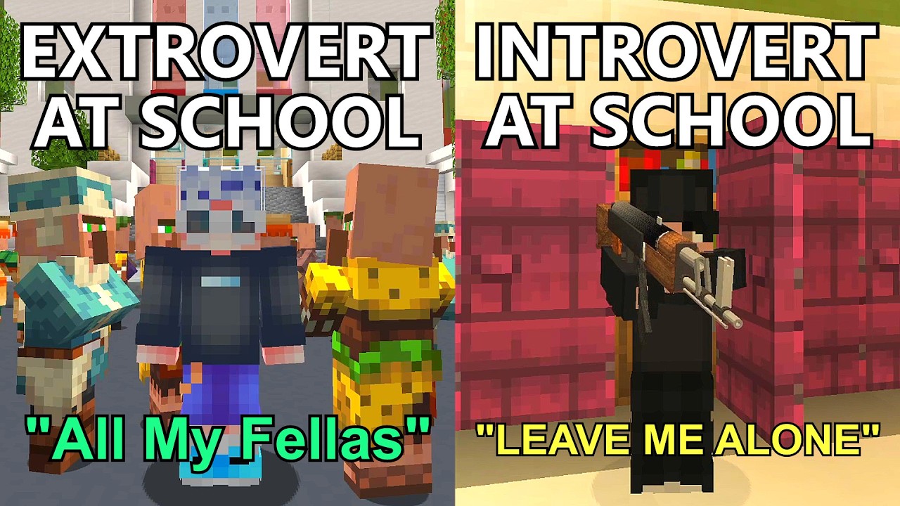 Introverts VS Extroverts Portrayed by Minecraft