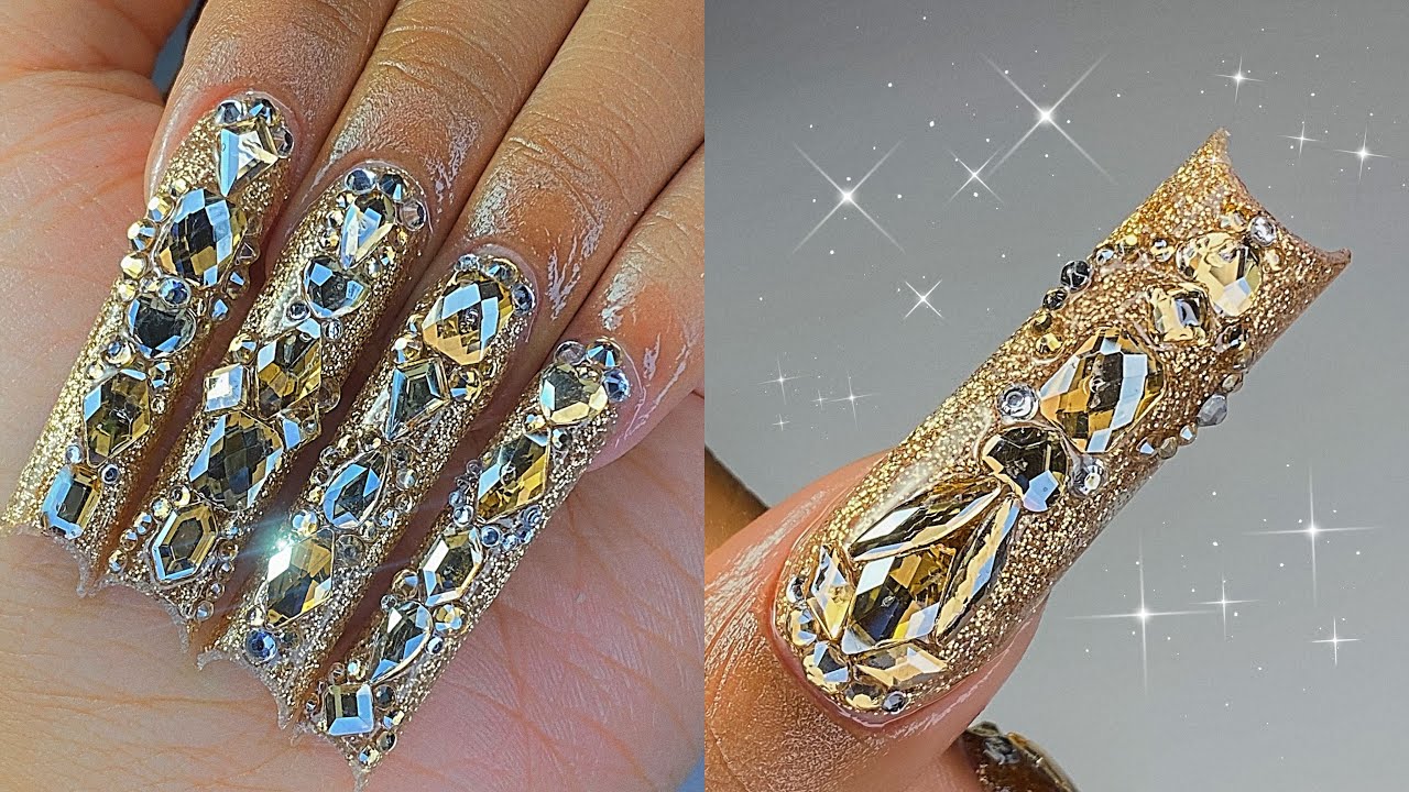 💎SWAROVSKI CRYSTAL ACRYLIC NAILS💎| acrylic application + brief, but important conversation!✨