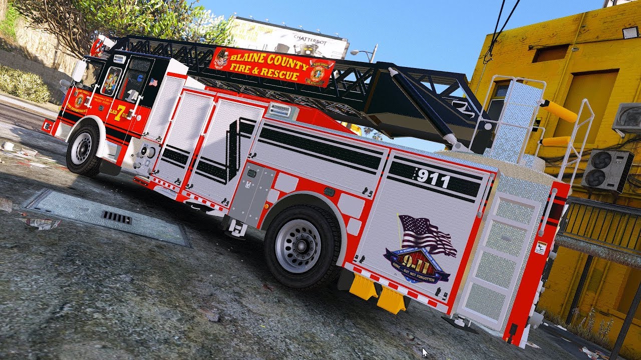 [REL] GTA5: 2018 Pierce Enforcer Ascendant  Rear-Mount ladder