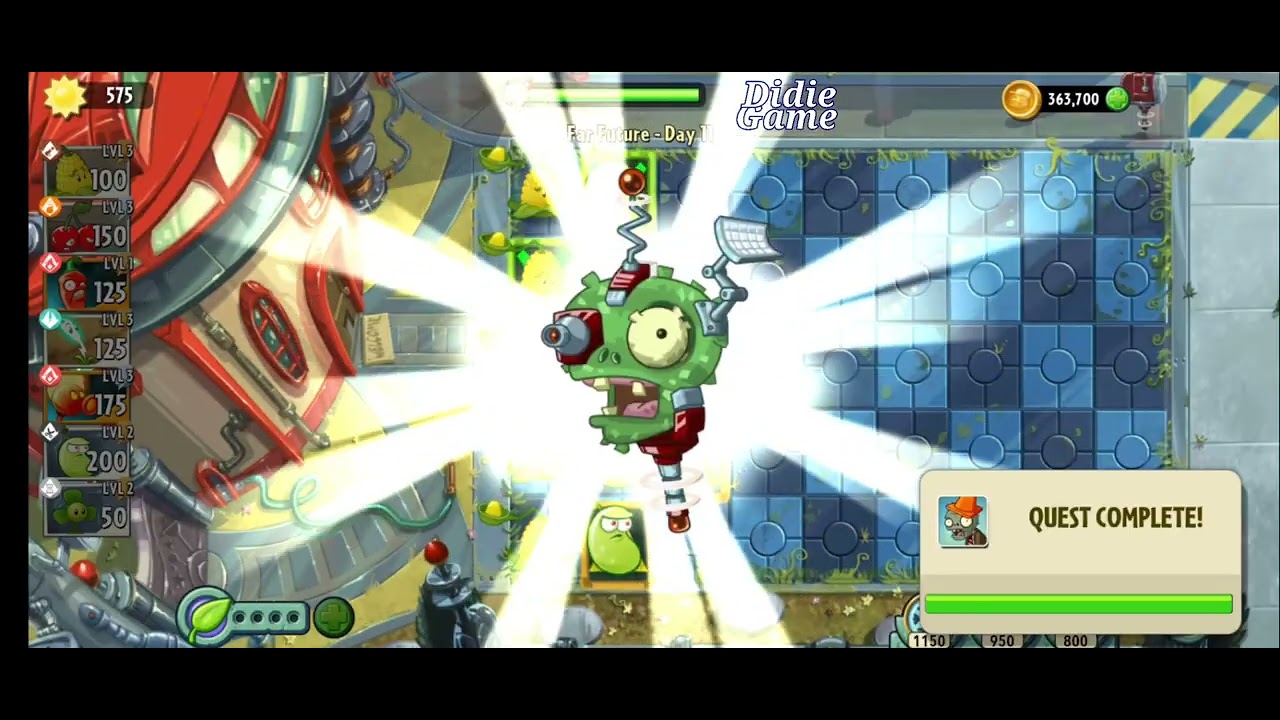 Plants vs Zombies 2 Far Future Day Level 10 11 12