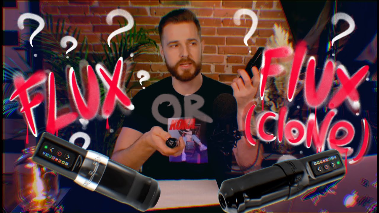 Сравнение беспроводной машинки для тату. FLUX (FK Irons) vs FLUX (Clone) wireless tattoo machine