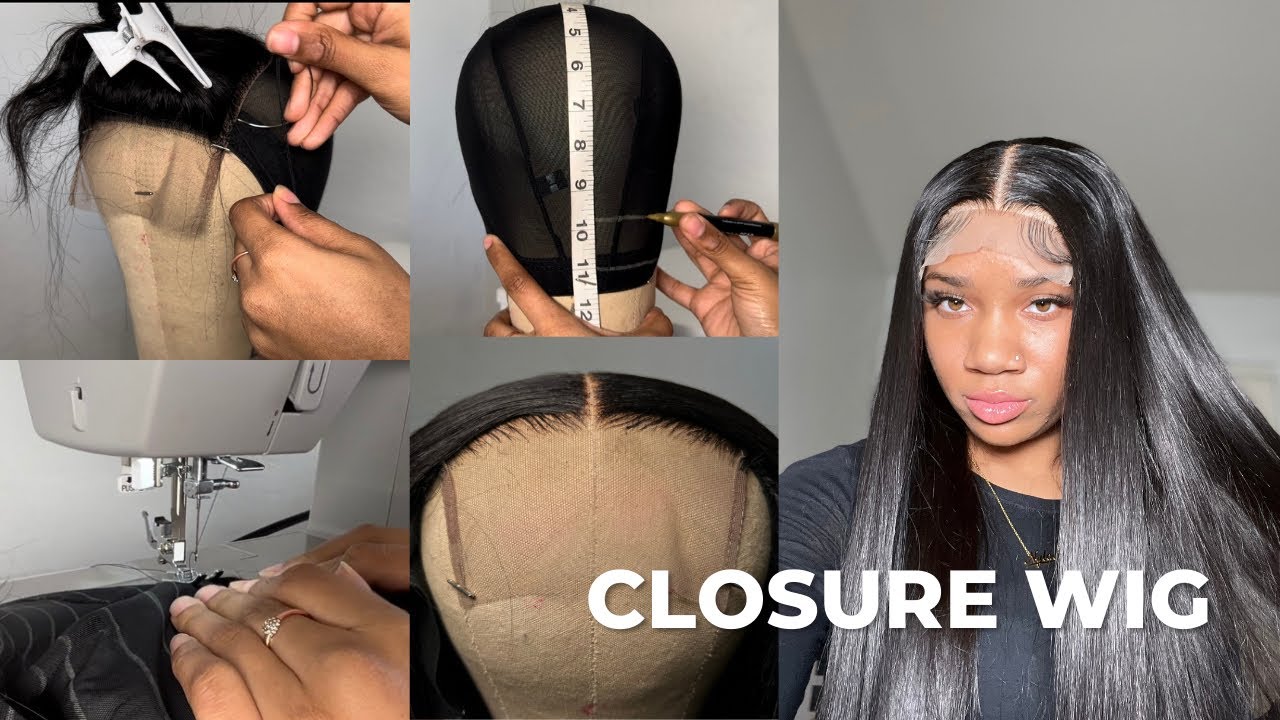 WATCH ME | Make a closure wig on a sewing machine
