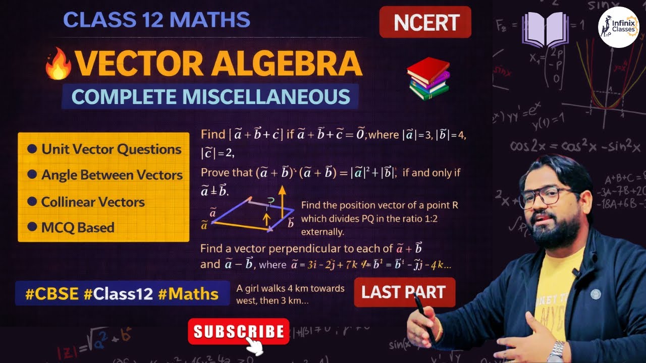 Class 12 Vector Algebra 🔥 Complete Miscellaneous | Chapter 10 NCERT | Last Part | Faiz Sir #maths