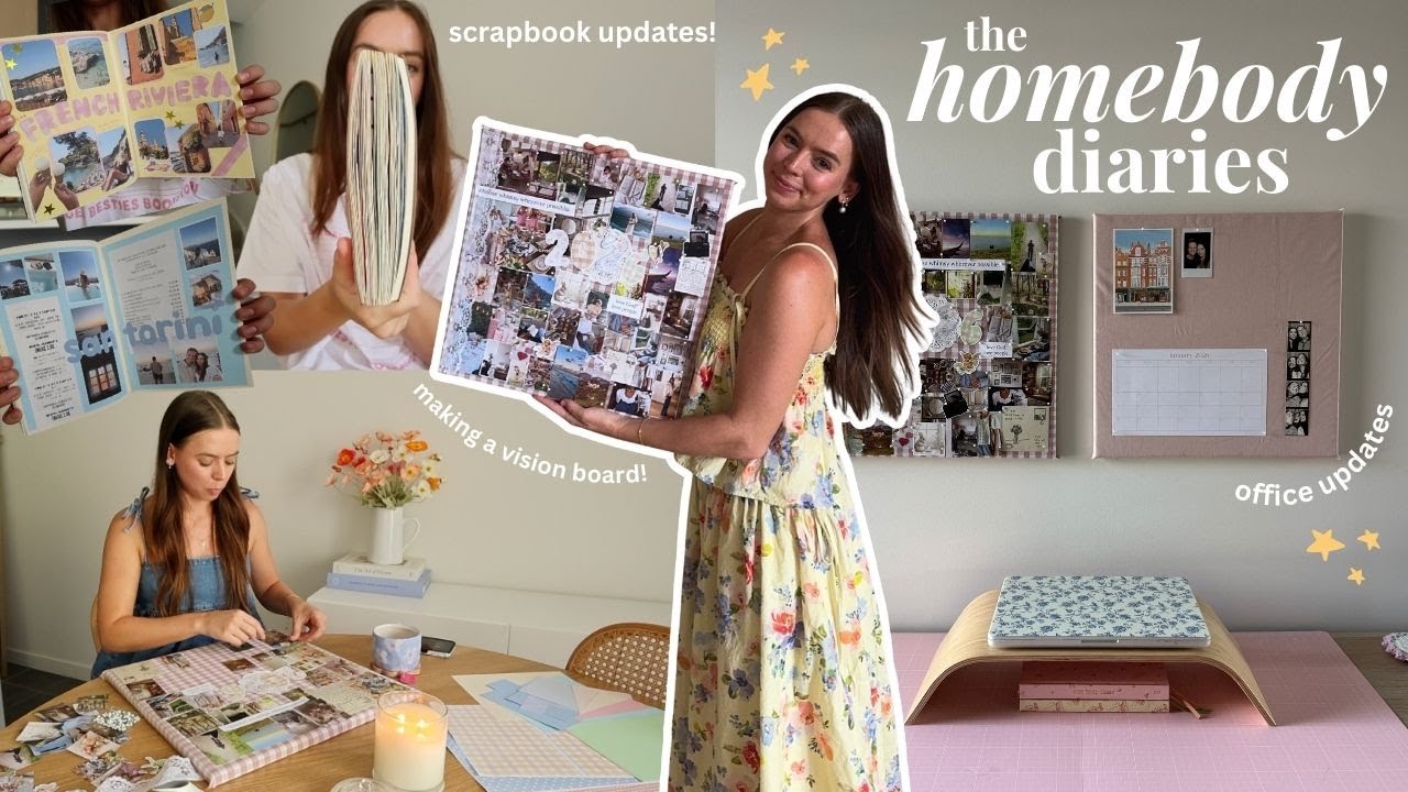 homebody diaries 💌 new year reset! vision board, home updates, goals, scrapbook updates!