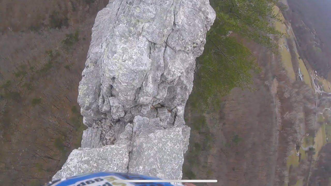 Crazy BASE jump access Seneca Rocks WV