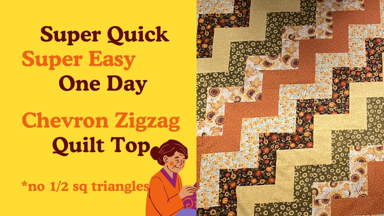 Super Quick & Easy Chevron Quilt Tutorial Make in One Day