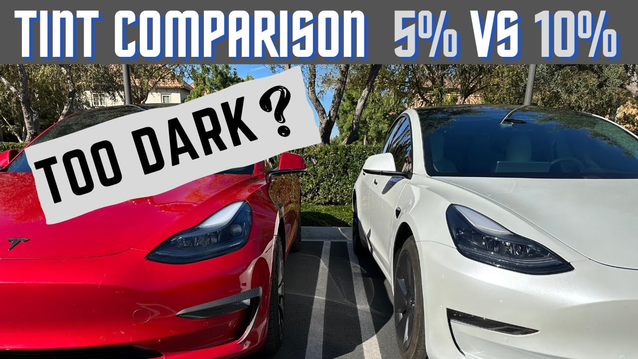 Tesla Model 3 LR & Performance Tint Comparisons - 10% Nano Ceramic Tint vs. 5% Limo Nano Ceramic!