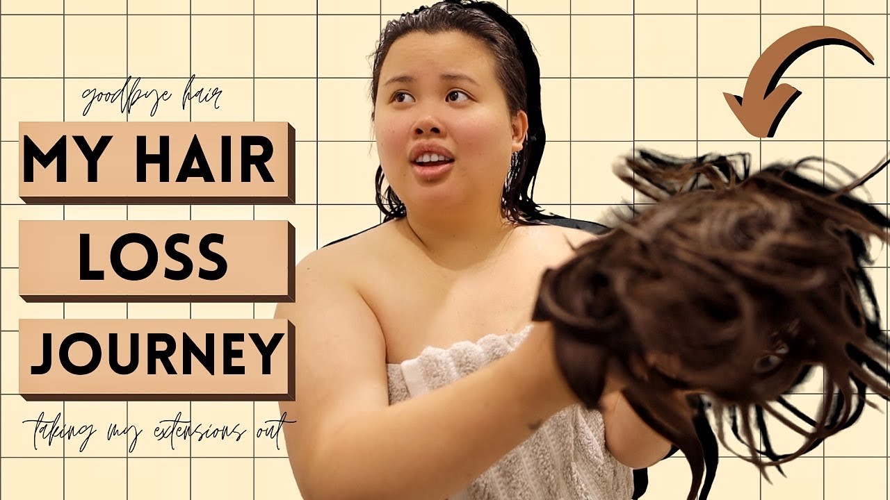 taking my hair extensions out AT HOME + my HAIR LOSS story