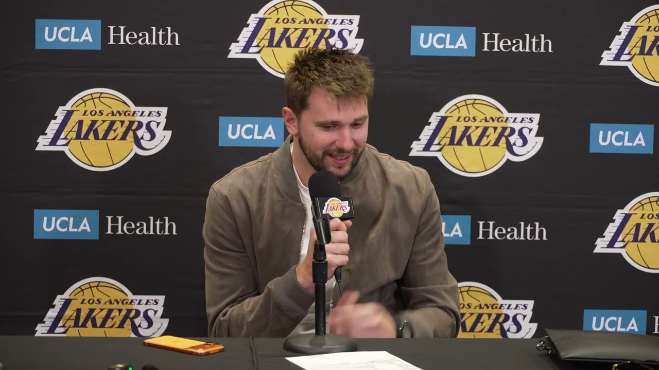 Luka Doncic Post Game Lakers vs New York Knicks 3/8/26