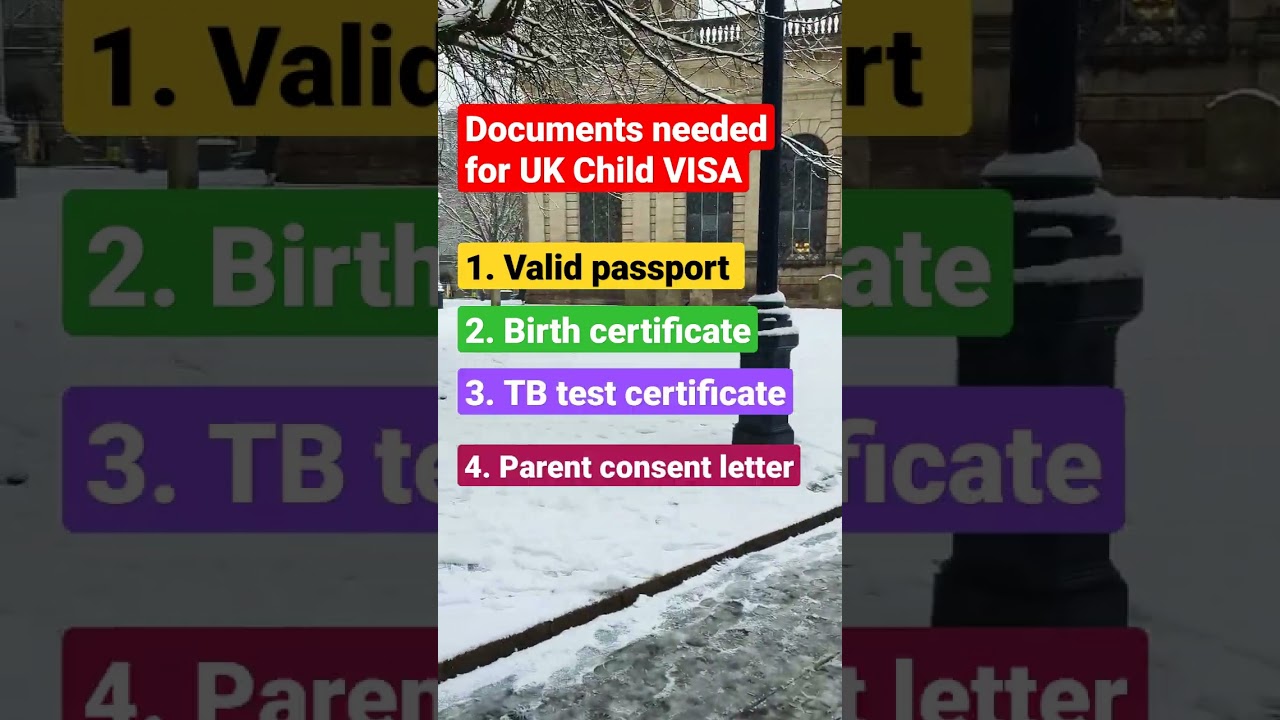 Documents needed for UK child dependent visa | list of docs for child visa #uk #visa #child