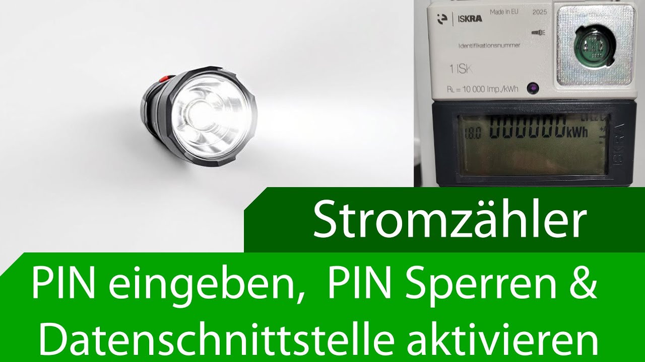 Digitalen Stromzähler einrichten (Pin-Eingabe / Pin-Sperre / mehr Funktionen / IR-Datensensor)
