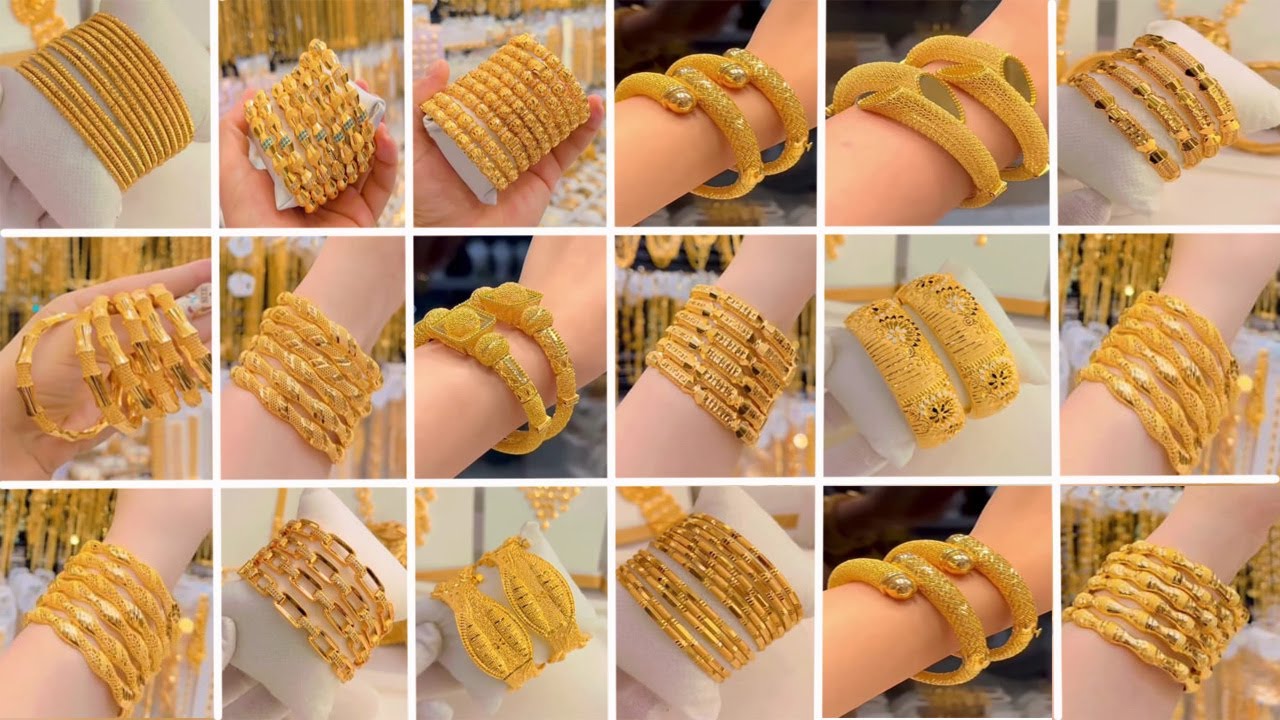 100+Top  Trending Gold Bangles Designs with price l Unique Gold Bangle Designs 2026   @horainshop ​
