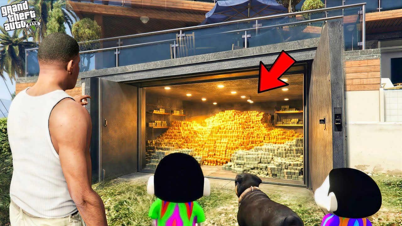 Franklin Found A Secret Bunker Inside His house || Gta 5 