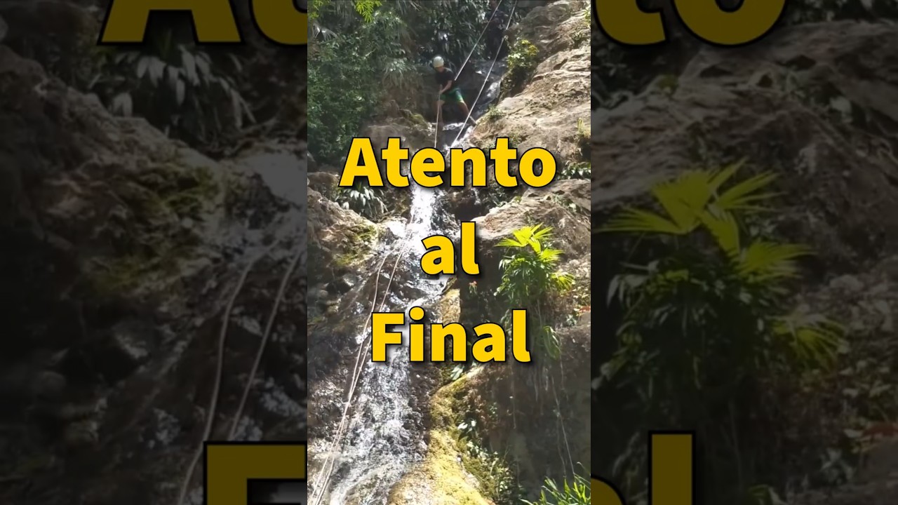 R&aacute;pel en cascada&hellip; el final 😨#jumpscare #suspenso #susto #shorts #aventura #miedo #cascada