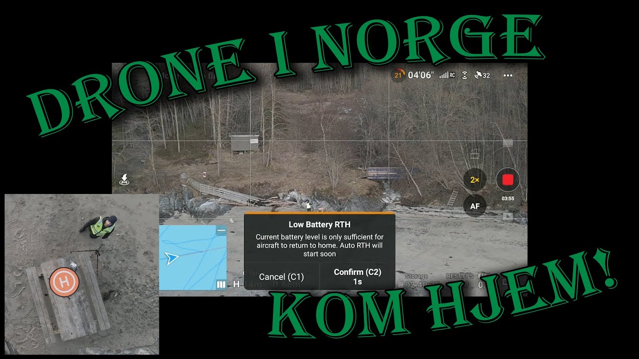 Drone i Norge - Returner hjem (RTH), demonstrasjon og informasjon