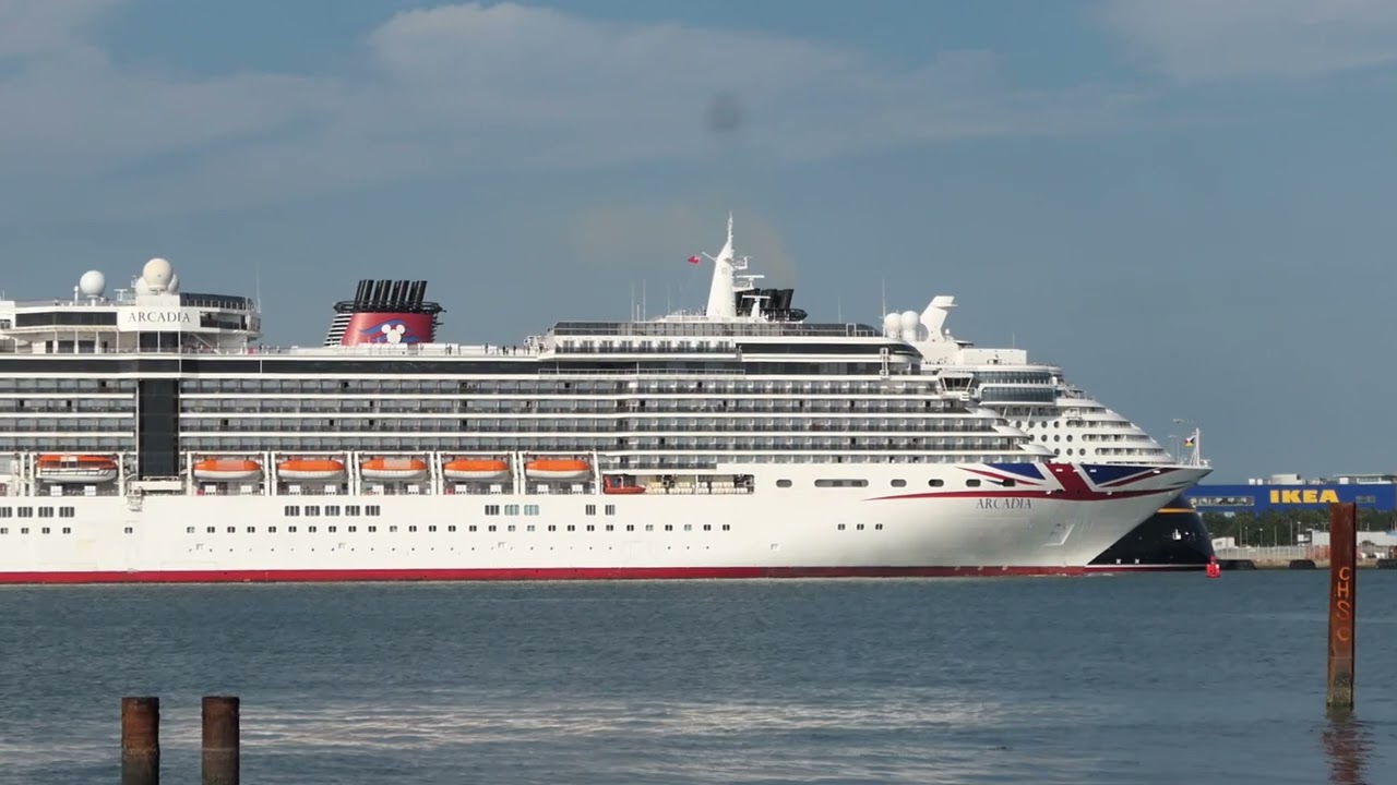ARCADIA Departing Southampton 27 Aug 2024