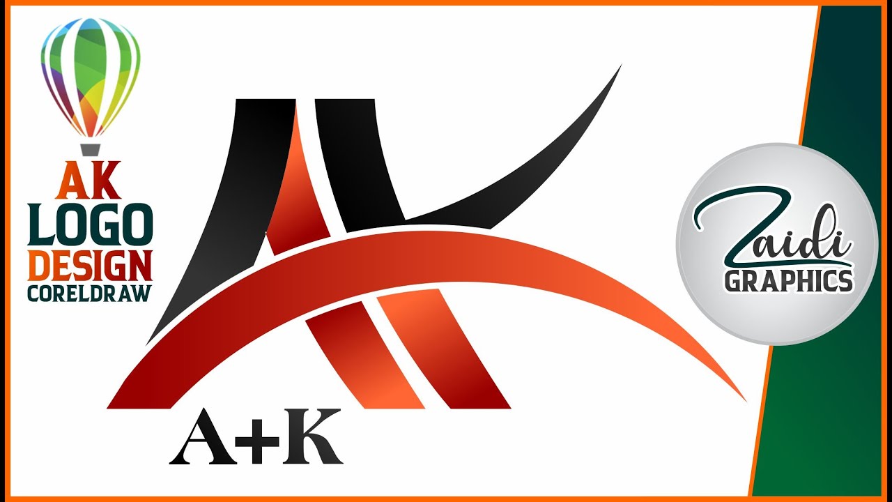 A K Logo Design - Coreldraw Tutorail - How to make Logo Design AK