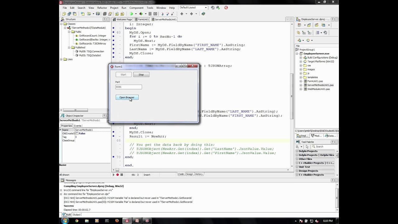 Developing an iOS Delphi and FireMonkey application with DataSnap and InterBase