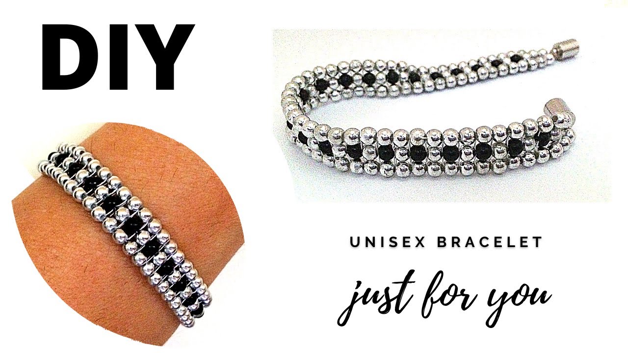 Bracelet tutorial. Beading for beginners. Beaded Bracelet for men.