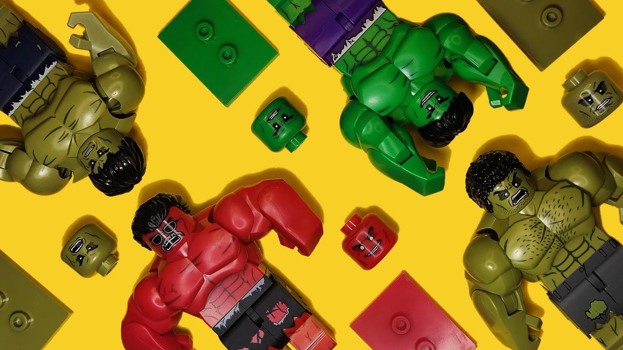 LEGO Hulk (Lou Ferrigno) | Hulk (Edward Norton) | Comic Hulk | Red Hulk | Unofficial Minifigure