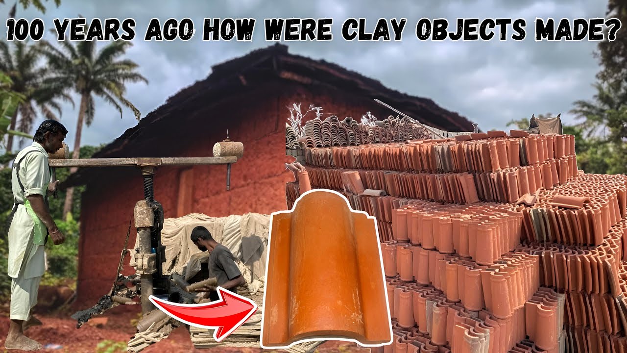 100 years ago How were clay objects made? | handmade Work | Roof Tiles Manufacturing Process