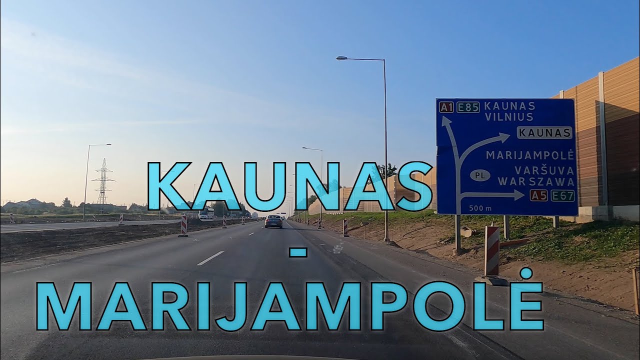 Driving from KAUNAS to MARIJAMPOLĖ in Lithuania | Shot on GoPro