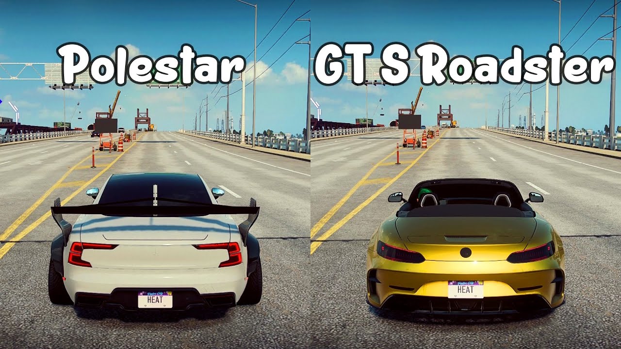 NFS Heat: Polestar 1 vs Mercedes-AMG GT S Roadster - Drag Race