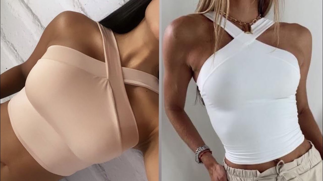 How To Cut And Sew This Trendy Criss Cross\Halter Neckline Top|| Beginner Friendly Tutorial.