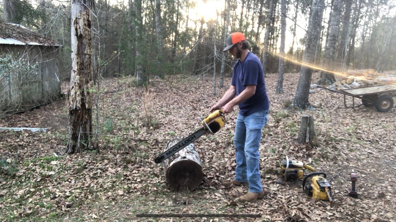 Mcculloch 10-10 vs pro 55 vs 700 28 inch bar full comp chisel chain in hardwood. Who pulls it best