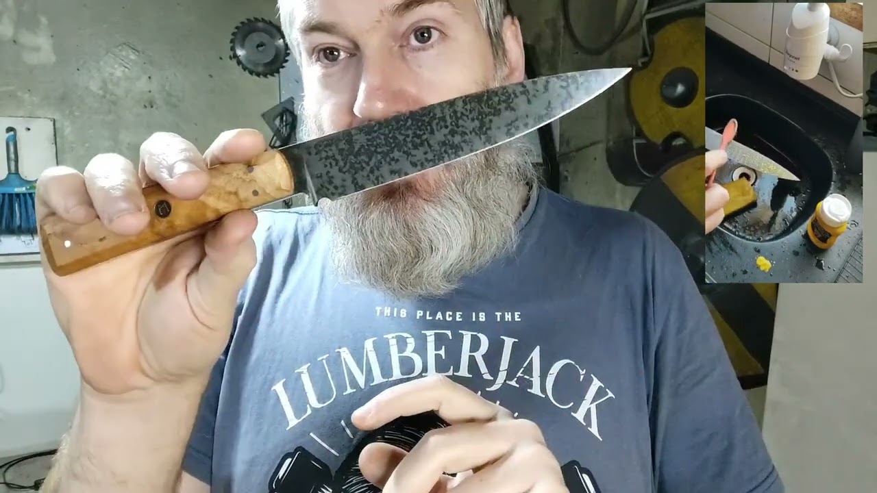 Como fazer a patina de mostarda, lion killer knife