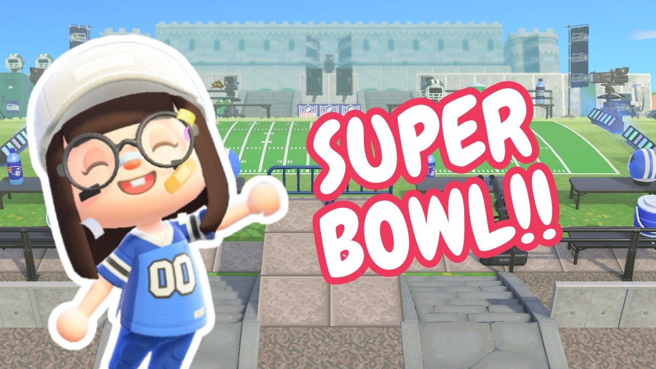 I built the SUPER BOWL in Animal Crossing!