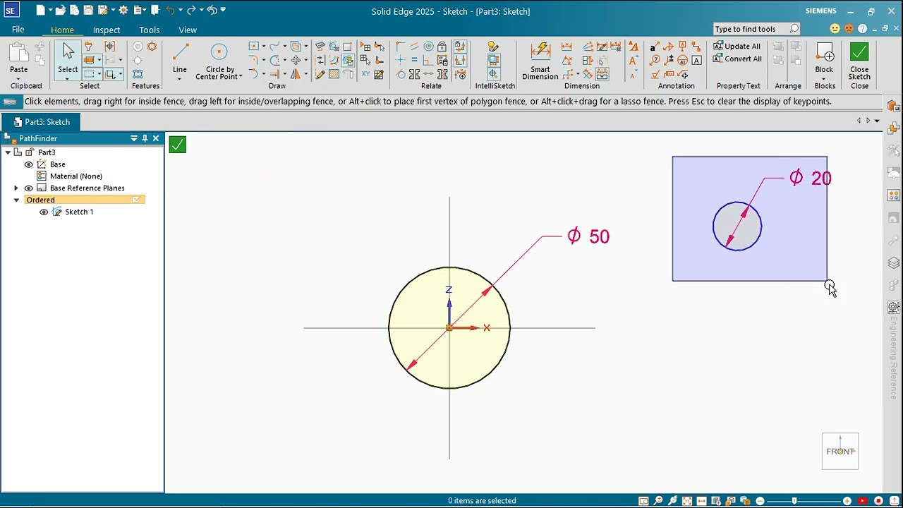 How to Fully Define Sketch In Solid Edge