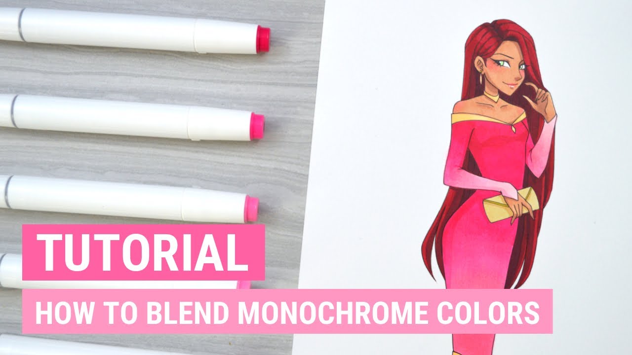 How to Blend MONOCHROMATIC Colors with ALCOHOL MARKERS (Pt.5) | Marker Tutorial | iiKiui