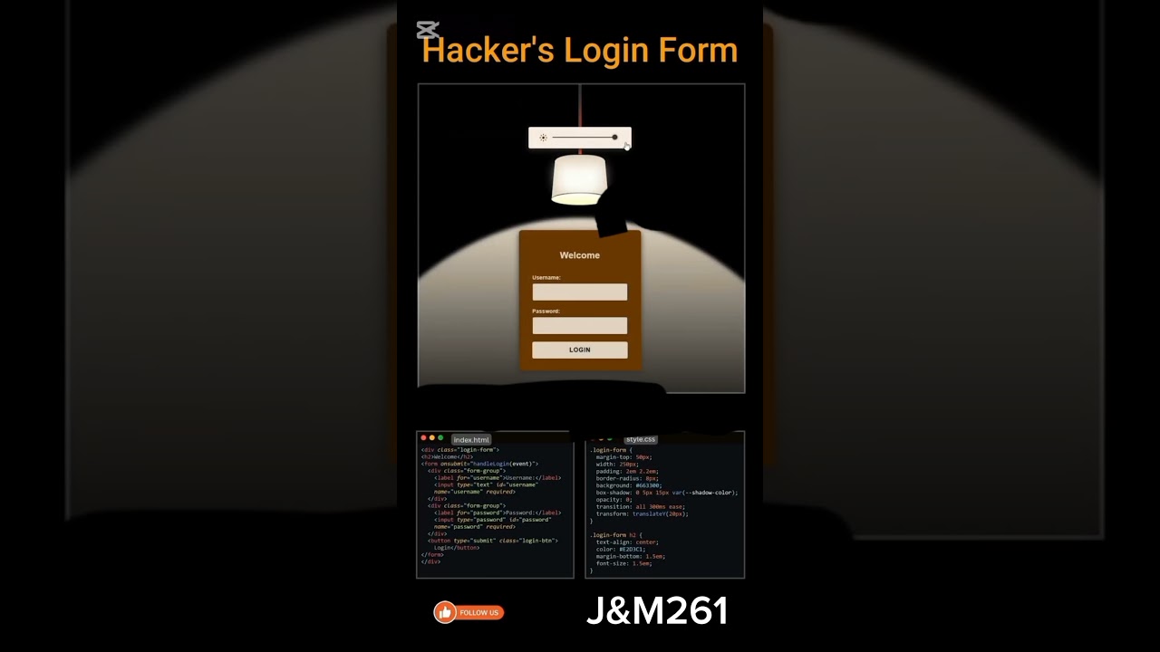 Beautiful Login Form Using HTML & CSS | Modern UI Design ✨ #loginform #htmlcss #webdesign