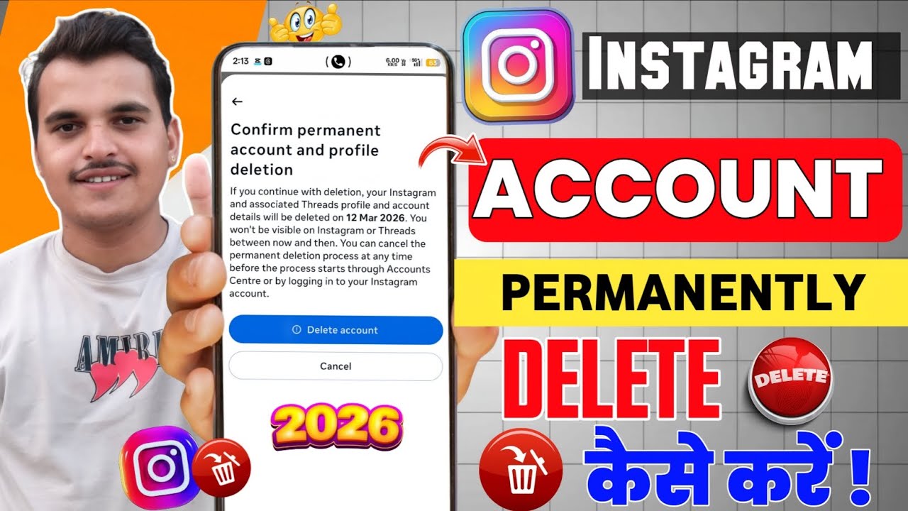 instagram account delete kaise kare permanently | instagram account delete |instagram account delete