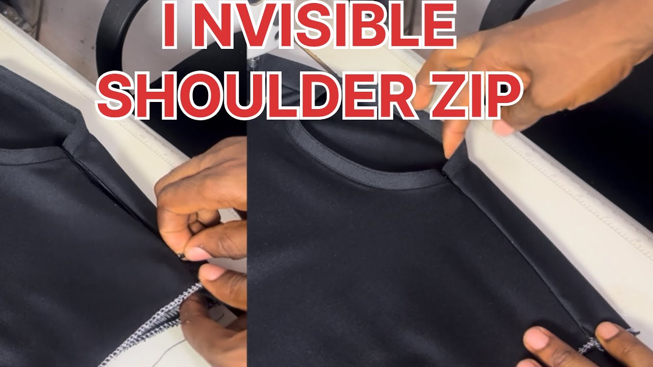 How to Sew Invisible Zipper on a Kaftan/Senator Shoulder | Beginner Tailoring (African Men’s Wear)