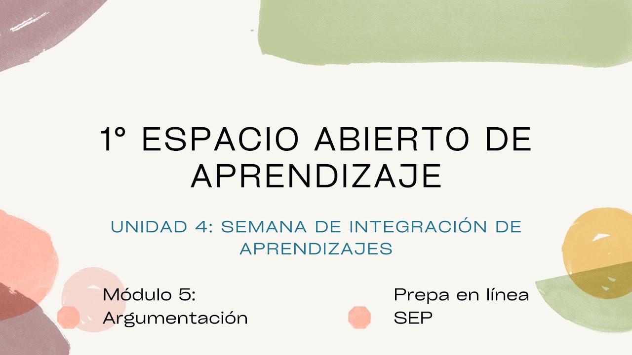 🧑‍🎤 1° Espacio Abierto Unidad 4 Miércoles 6:00 p.m.