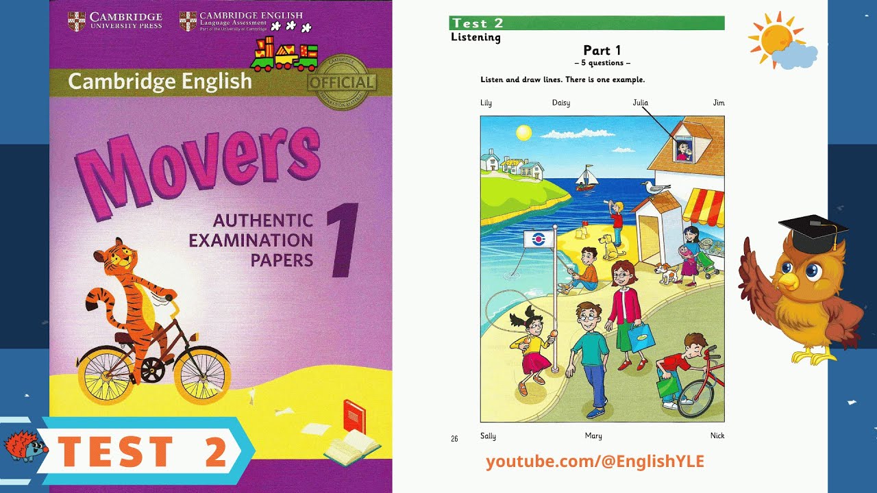[ Movers 1 - Test 2 - NEW ] Authentic Examination Papers | Listening Test 2 (With Answer Key)