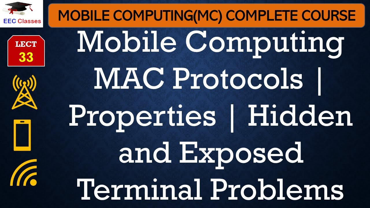 L33: Mobile Computing MAC Protocols | Properties | Hidden and Exposed Terminal Problems