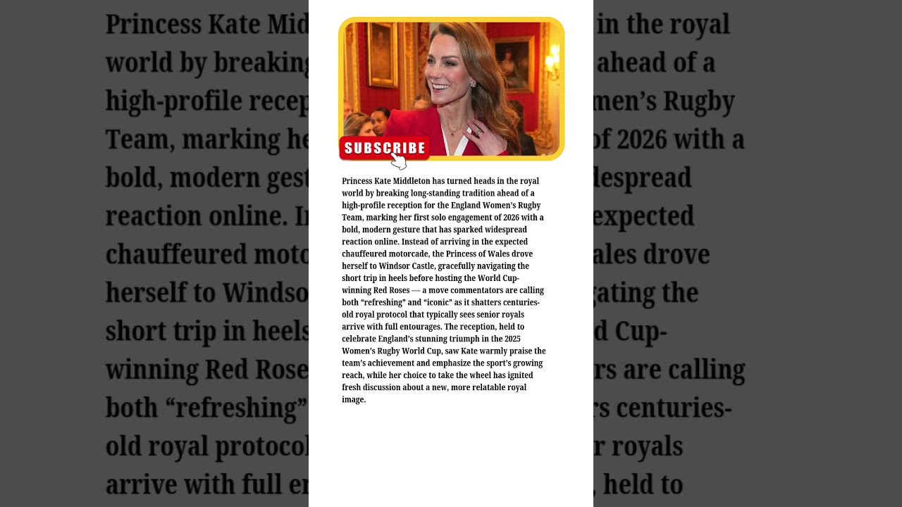 2 Min Ago: Why Kate Middleton Broke Royal Tradition When Meeting England Women’s Rugby Team