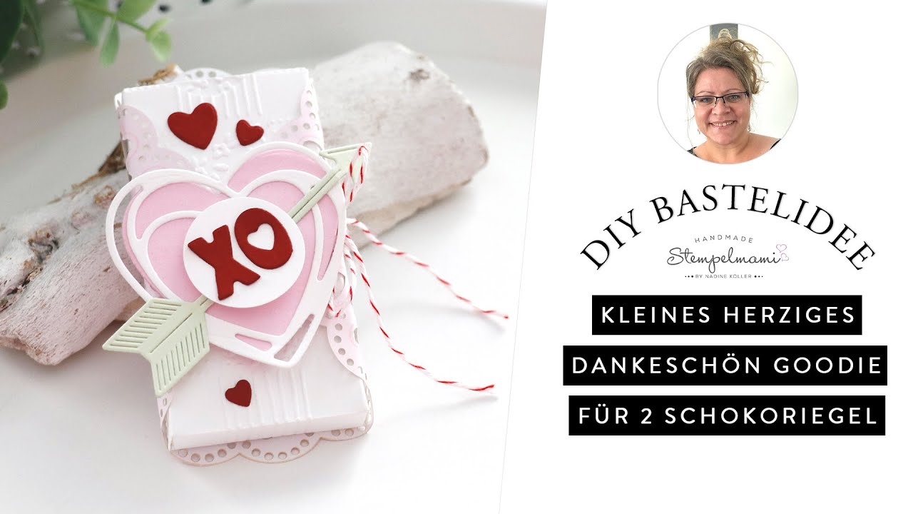 Kleines herziges Goodie für 2 Schokoriegel | Mitbringsel, Dankeschön od. Gastgeschenk basteln