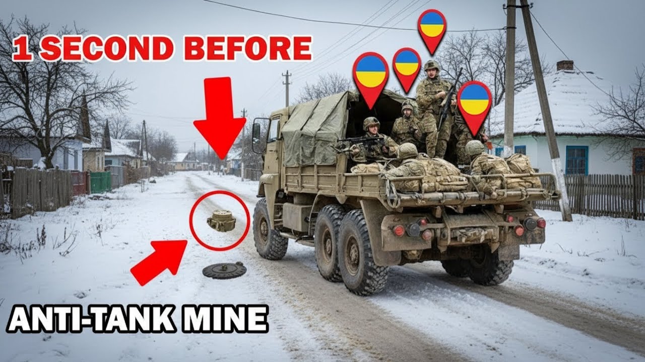 Украинские войска обнаружили скрытую российскую противотанковую мину.